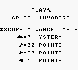 Space Invaders screenshot 5 for GameBoy